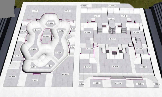 滑板場地施工圖紙打造與眾不同的滑板公園